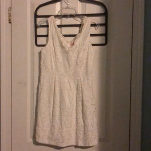 Simple white lace dress